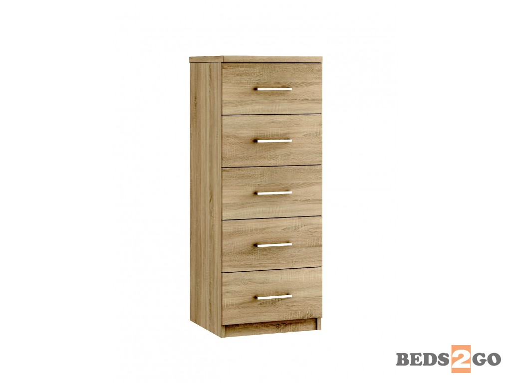 Modena 5 drawer narrow chest 